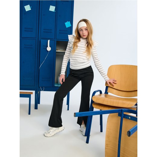 Sinsay - Koszulka z długimi rękawami z prążkowanej dzianiny - wielobarwny ze sklepu Sinsay w kategorii Bluzki dziewczęce - zdjęcie 186344250