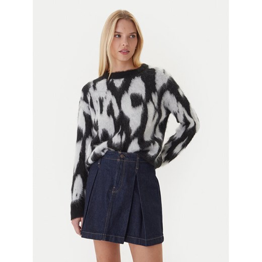 Calvin Klein Sweter Brushed Hairy LV044D343G Czarny Regular Fit ze sklepu MODIVO w kategorii Swetry damskie - zdjęcie 186344984