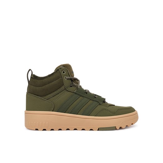 adidas Sneakersy Hoops 4.0 Mid JQ5363 Khaki ze sklepu MODIVO w kategorii Buty sportowe dziecięce - zdjęcie 186345011