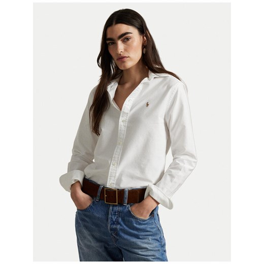 Polo Ralph Lauren Koszula 211970736001 Biały Relaxed Fit ze sklepu MODIVO w kategorii Koszule damskie - zdjęcie 186345052