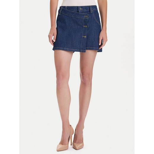 Guess Jeans Spódnica jeansowa W5BD96 D002A Granatowy Regular Fit ze sklepu MODIVO w kategorii Spódnice - zdjęcie 186345081