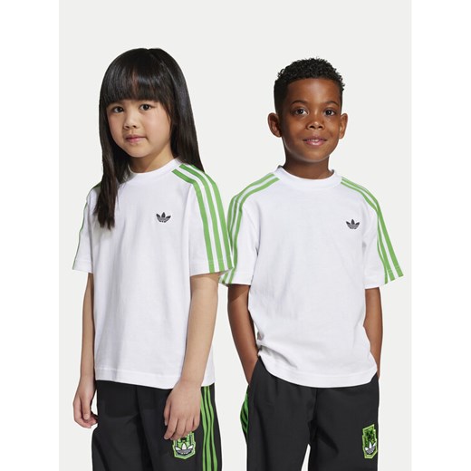 adidas T-Shirt Minecraft JW5329 Biały Loose Fit ze sklepu MODIVO w kategorii T-shirty chłopięce - zdjęcie 186345113