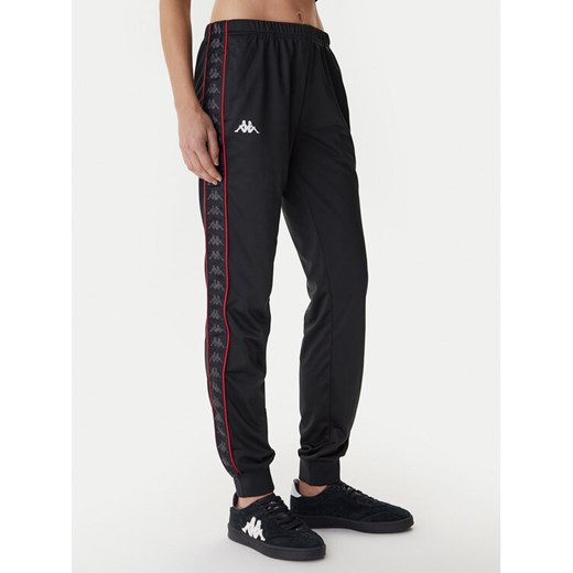 Kappa Spodnie dresowe 303R5K0 Czarny Slim Fit ze sklepu MODIVO w kategorii Spodnie damskie - zdjęcie 186345292