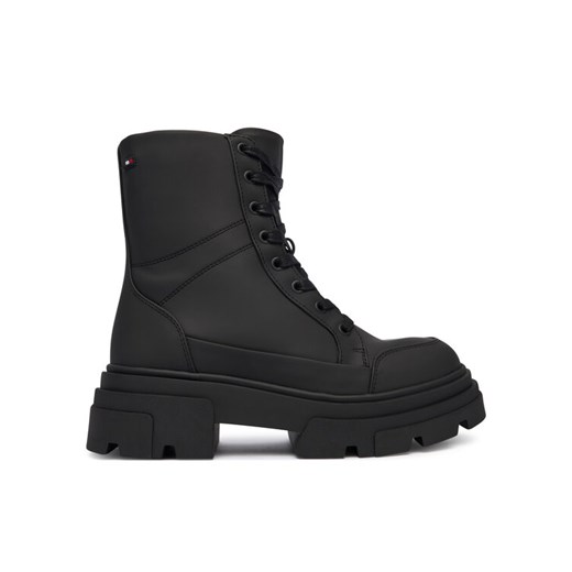 Tommy Hilfiger Trzewiki Tommytech Water Repellent Laceup FW0FW09161 Czarny ze sklepu MODIVO w kategorii Botki - zdjęcie 186345362