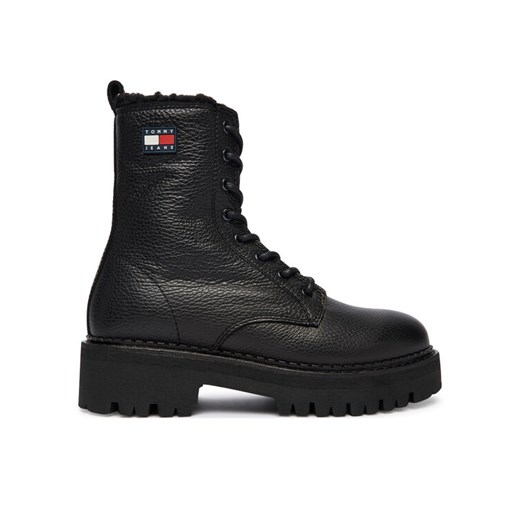 Tommy Jeans Trapery Tjw Urban Laceup Boot Wl EN0EN02906 Czarny ze sklepu MODIVO w kategorii Workery damskie - zdjęcie 186345690