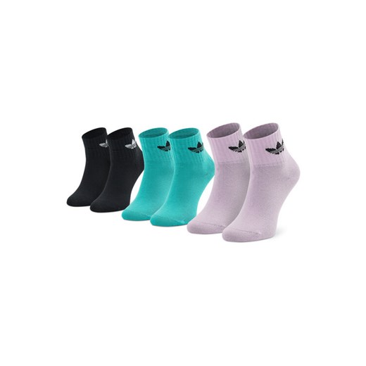 adidas Skarpety długie Ankle HK7186 Czarny ze sklepu MODIVO w kategorii Skarpetki dziecięce - zdjęcie 186345713