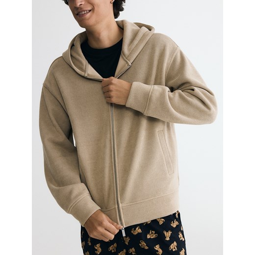 Reserved - Bluza z kapturem - beżowy Reserved XL Reserved