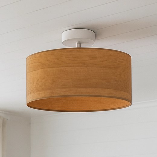 Nowoczesna lampa sufitowa do kuchni z abażurem imitującym fornir WENECJA ECO fi - 40 cm - kolor dąb sonoma - id: 8278 - marki Ciekot Partners Sp. Z O. O. - 186350154 Nowoczesna lampa sufitowa do kuchni z abażurem imitującym fornir WENECJA ECO fi - 40 cm - kolor dąb sonoma ze sklepu Lysne w kategorii Lampy sufitowe - zdjęcie 186350154