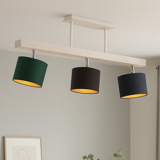 Drewniana lampa sufitowa do kuchni HOLLYWOOD GOLD - id: 9101 - marki Ciekot Partners Sp. Z O. O. - 186350244 Drewniana lampa sufitowa do kuchni HOLLYWOOD GOLD ze sklepu Lysne w kategorii Lampy wiszące - zdjęcie 186350244