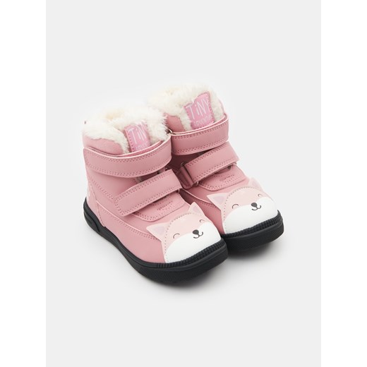 Sinsay - Ocieplane botki z elementami 3D - fioletowy Sinsay 23 Sinsay