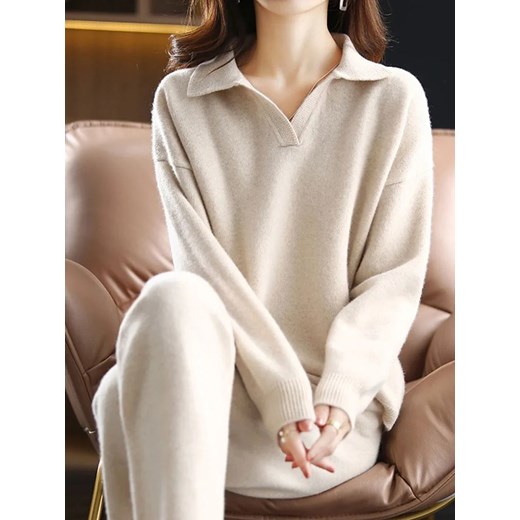 Dwuczęściowy zestaw damskiej odzieży domowej - Kremowy M ze sklepu Intimica.pl w kategorii Komplety i garnitury damskie - zdjęcie 186356142