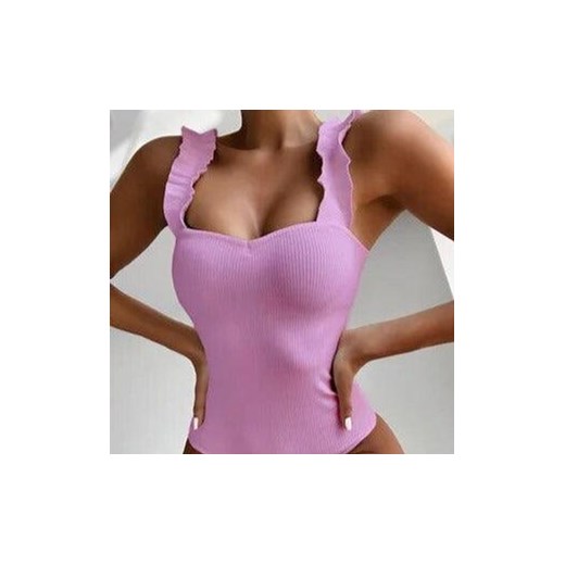 Jednoczęściowy strój kąpielowy - Liliowy S ze sklepu Intimica.pl w kategorii Stroje kąpielowe - zdjęcie 186357604