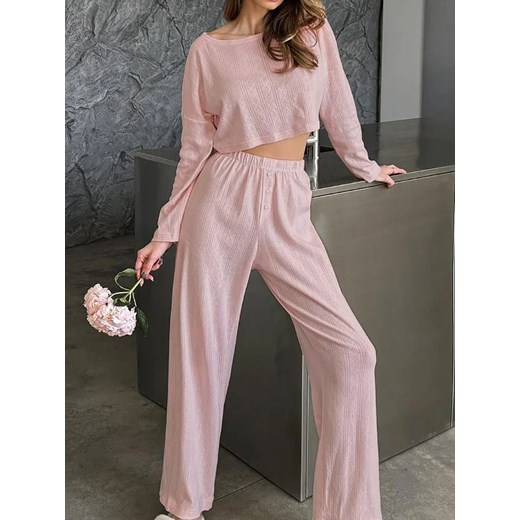 Komplet damski w styl oversize - Różowy S ze sklepu Intimica.pl w kategorii Piżamy damskie - zdjęcie 186360011
