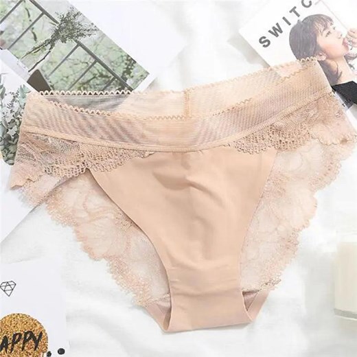 Koronkowe figi - Beżowy S ze sklepu Intimica.pl w kategorii Majtki damskie - zdjęcie 186360553