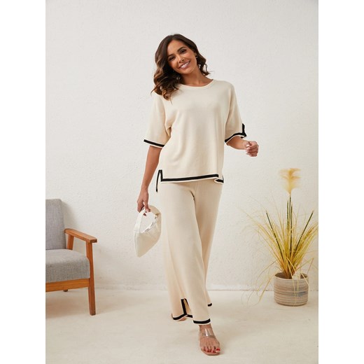 Zestaw damskiej odzieży domowej - Kremowy S ze sklepu Intimica.pl w kategorii Komplety i garnitury damskie - zdjęcie 186371054