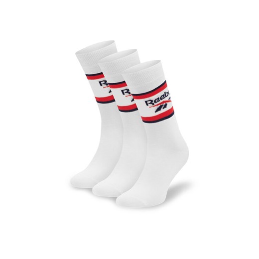 Skarpety długie Reebok R0369-SS24 (3-pack) Biały ze sklepu eobuwie.pl w kategorii Skarpetki męskie - zdjęcie 186371584