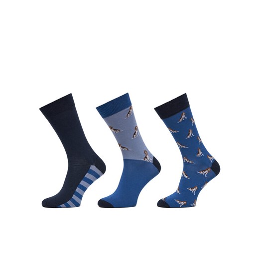 Skarpety długie Barbour Beagle Dog MGS0070BL71 Niebieski ze sklepu eobuwie.pl w kategorii Skarpetki męskie - zdjęcie 186371594
