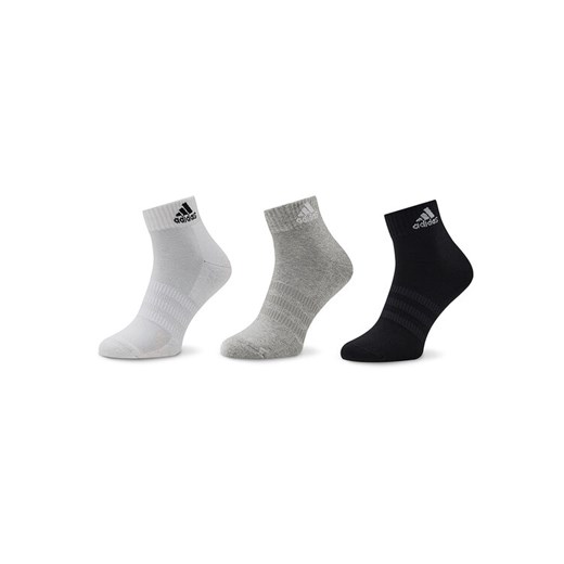 Skarpety krótkie adidas Cushioned Sportswear Ankle Socks 3 Pairs IC1281 Szary ze sklepu eobuwie.pl w kategorii Skarpetki dziecięce - zdjęcie 186371624