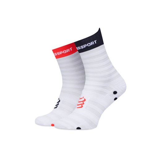 Skarpety krótkie Compressport Pro Racing Socks v4.0 Ultralight Run Low XU00051B Biały ze sklepu eobuwie.pl w kategorii Skarpetki damskie - zdjęcie 186371672