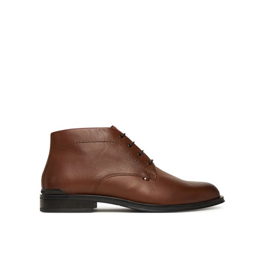 Trzewiki Tommy Hilfiger Corporate Hilfiger Lth Boot FM0FM05697 Brązowy ze sklepu eobuwie.pl w kategorii Buty zimowe męskie - zdjęcie 186371734