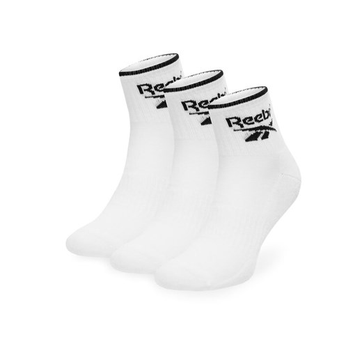 Skarpety długie Reebok R0362-SS24 (3-pack) Biały ze sklepu eobuwie.pl w kategorii Skarpetki męskie - zdjęcie 186371792