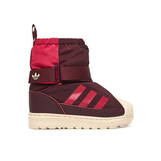Śniegowce adidas Superstar 360 Boot JR5805 Bordowy ze sklepu eobuwie.pl w kategorii Buty zimowe dziecięce - zdjęcie 186371804