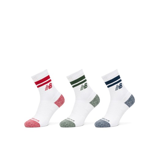 Skarpety długie New Balance Active Lifestyle Striped Crew LAS35210AS1 Biały ze sklepu eobuwie.pl w kategorii Skarpetki męskie - zdjęcie 186371883