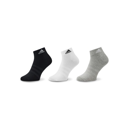 Skarpety krótkie adidas Thin and Light Ankle Socks 3 Pairs IC1283 Szary ze sklepu eobuwie.pl w kategorii Skarpetki dziecięce - zdjęcie 186371893