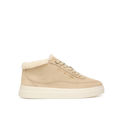 Sneakersy Tommy Hilfiger Modern Court Sneaker Mc Wl FW0FW09000 Beżowy ze sklepu eobuwie.pl w kategorii Buty sportowe damskie - zdjęcie 186372071
