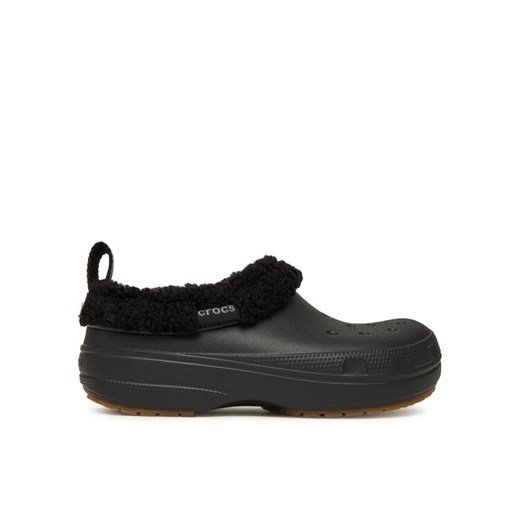 Klapki Crocs Classic Lined Shorty 211380 Czarny ze sklepu eobuwie.pl w kategorii Klapki damskie - zdjęcie 186372081