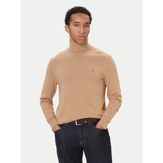 Tommy Hilfiger Golf MW0MW28048 Beżowy Regular Fit ze sklepu MODIVO w kategorii Swetry męskie - zdjęcie 186375470