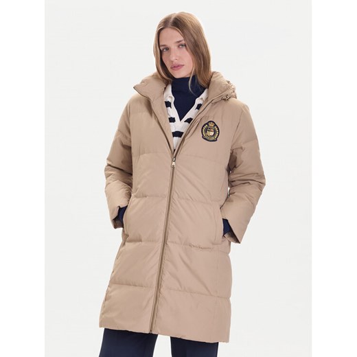 LAUREN RALPH LAUREN Płaszcz zimowy 297P04126002 Beżowy Regular Fit ze sklepu MODIVO w kategorii Płaszcze damskie - zdjęcie 186375480