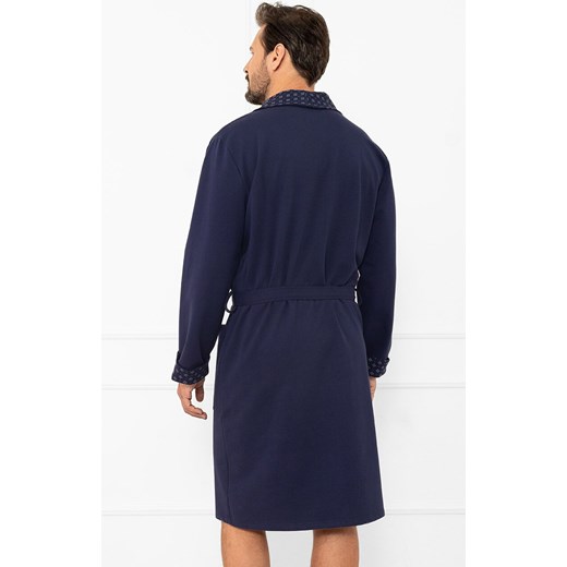 Bawełniany szlafrok męski Gerard, Kolor granatowy, Rozmiar M, Italian Fashion ze sklepu Primodo w kategorii Szlafroki męskie - zdjęcie 186376220