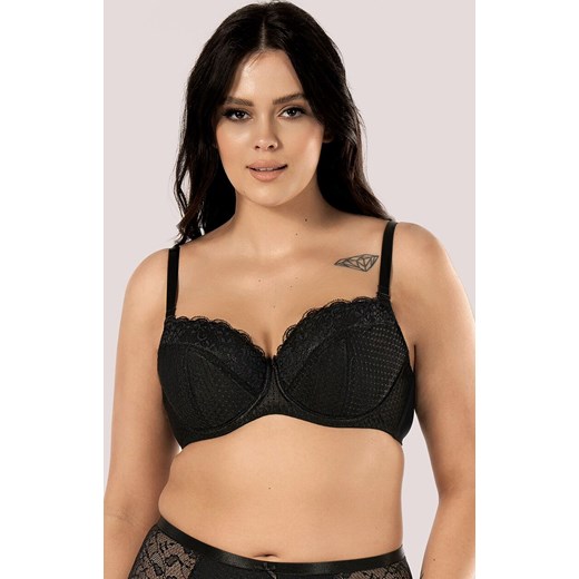 Czarny biustonosz usztywniany Pia BIG, Kolor czarny, Rozmiar 65E, Mefemi ze sklepu Primodo w kategorii Biustonosze - zdjęcie 186376244