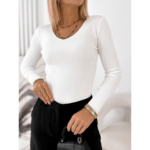 sweter perla ecru one size ze sklepu UBRA w kategorii Swetry damskie - zdjęcie 186376431