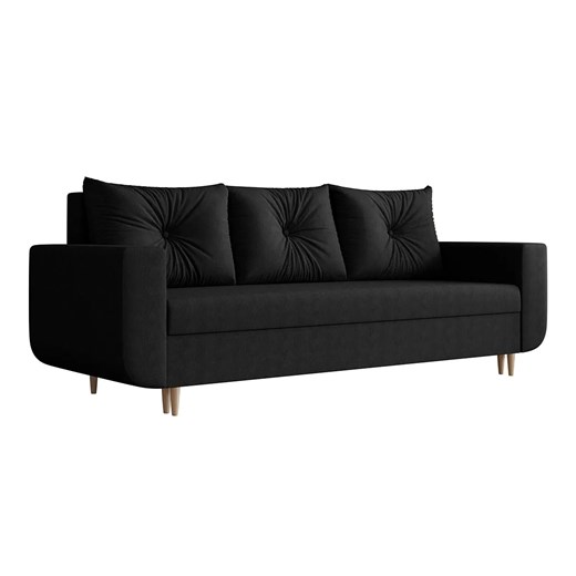 Czarna rozkładana sofa na nóżkach M0-B86 ze sklepu Edinos.pl w kategorii Sofy i kanapy - zdjęcie 186376731