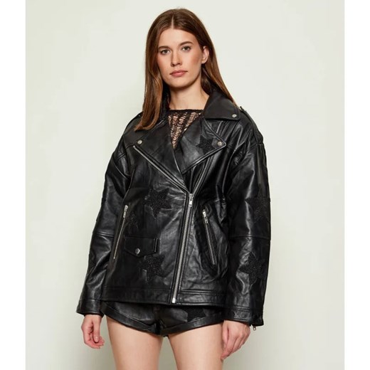 One Teaspoon Skórzana ramoneska BIKER BOYFRIEND | Oversize fit ze sklepu Gomez Fashion Store w kategorii Kurtki damskie - zdjęcie 186378194