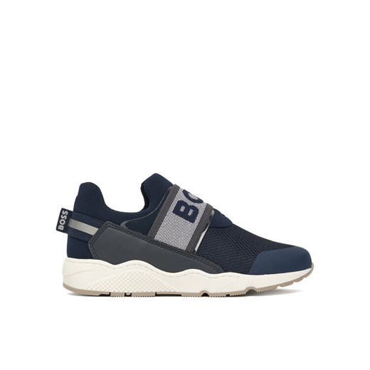 Sneakersy BOSS J52556 M Granatowy ze sklepu eobuwie.pl w kategorii Buty sportowe dziecięce - zdjęcie 186378620