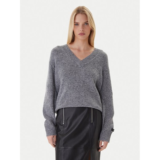Calvin Klein Jeans Sweter Chunky LV044D328G Szary Regular Fit ze sklepu MODIVO w kategorii Swetry damskie - zdjęcie 186379032