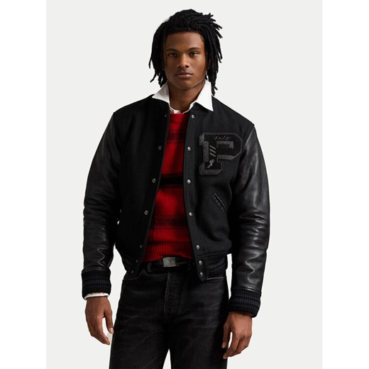 Polo Ralph Lauren Kurtka bomber 710907546001 Czarny Regular Fit ze sklepu MODIVO w kategorii Kurtki męskie - zdjęcie 186379053