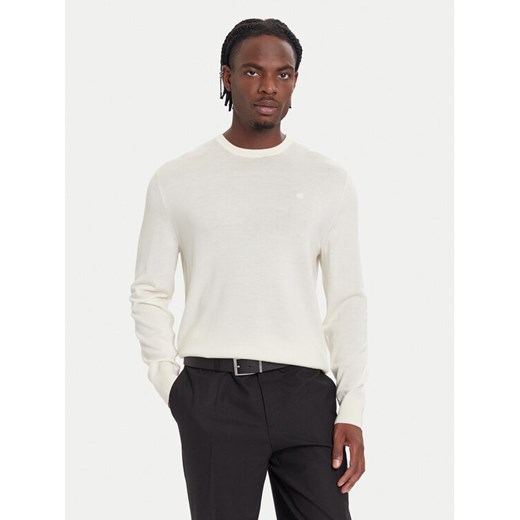 Calvin Klein Sweter LV04LB305G Écru Regular Fit ze sklepu MODIVO w kategorii Swetry męskie - zdjęcie 186379114
