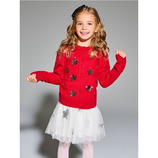 Sinsay - Sweter z motywem świątecznym - czerwony ze sklepu Sinsay w kategorii Swetry dziewczęce - zdjęcie 186380721