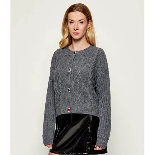 Liu Jo Wełniany kardigan | Loose fit ze sklepu Gomez Fashion Store w kategorii Swetry damskie - zdjęcie 186381580