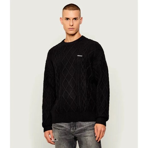 Guess Jeans Sweter | Relaxed fit | z dodatkiem wełny ze sklepu Gomez Fashion Store w kategorii Swetry męskie - zdjęcie 186381610