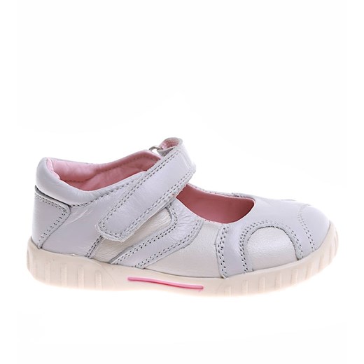 Szare dziecięce półbuty zapinane na rzepy /D7-2 4957 T098/ ze sklepu Pantofelek24.pl w kategorii Balerinki dziecięce - zdjęcie 186384671
