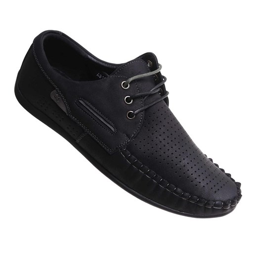 Półbuty męskie czarne sznurowane /E7-1 17874 S396/ ze sklepu Pantofelek24.pl w kategorii Półbuty męskie - zdjęcie 186385300