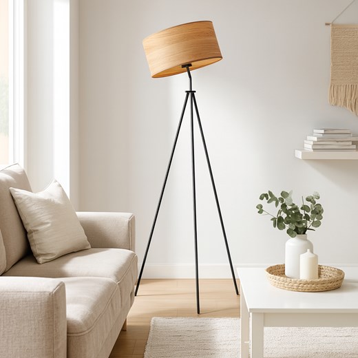 Czarna lampa stojąca typu tripod MALMO ECO w stylu skandynawskim - id: 6328 - marki Ciekot Partners Sp. Z O. O. - 186385484 Czarna lampa stojąca typu tripod MALMO ECO w stylu skandynawskim ze sklepu Lysne w kategorii Lampy podłogowe - zdjęcie 186385484