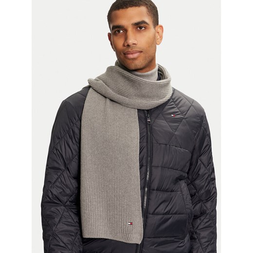 Szalik Tommy Hilfiger Flag AM0AM12847 Szary ze sklepu eobuwie.pl w kategorii Szaliki i chusty damskie - zdjęcie 186387224