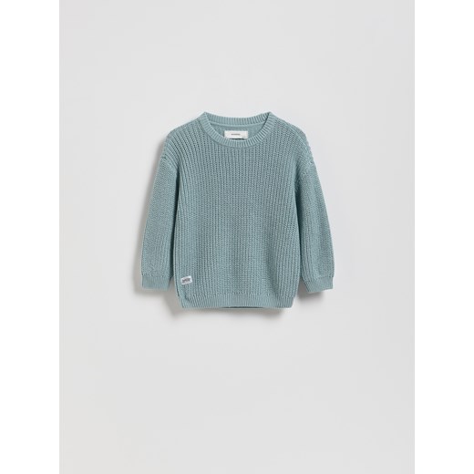 Reserved - Sweter oversize - jasnoturkusowy ze sklepu Reserved w kategorii Swetry chłopięce - zdjęcie 186388162