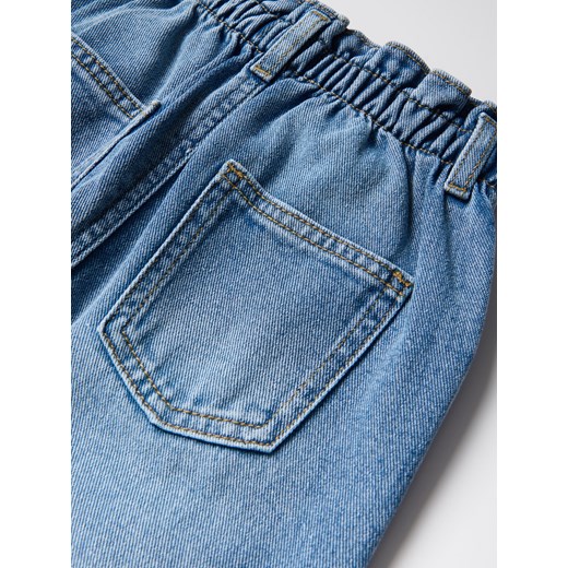 Reserved - Jeansy paperbag z aplikacją - niebieski Reserved 116 (5-6 lat) Reserved